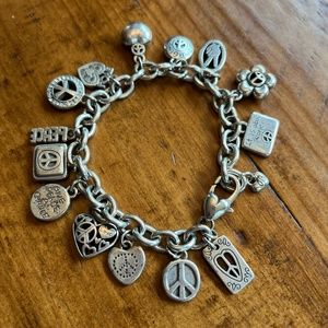 Brighton Peace Retired Charm Bracelet